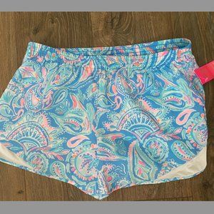 Lily Pulitzer Ocean Trail Athletic Shorts, Medium NWT